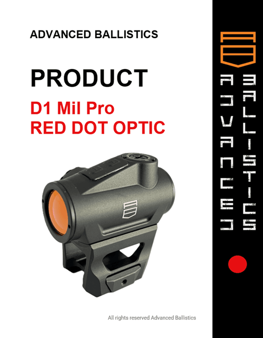 Hovedbilde D1 Mil Pro Red Dot Optic fra Advanced Ballistics
