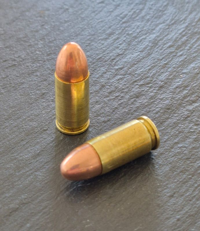 Para-Bellum 9x19 mm FMJ 124 grain, Brass Case. Box of 50 Each